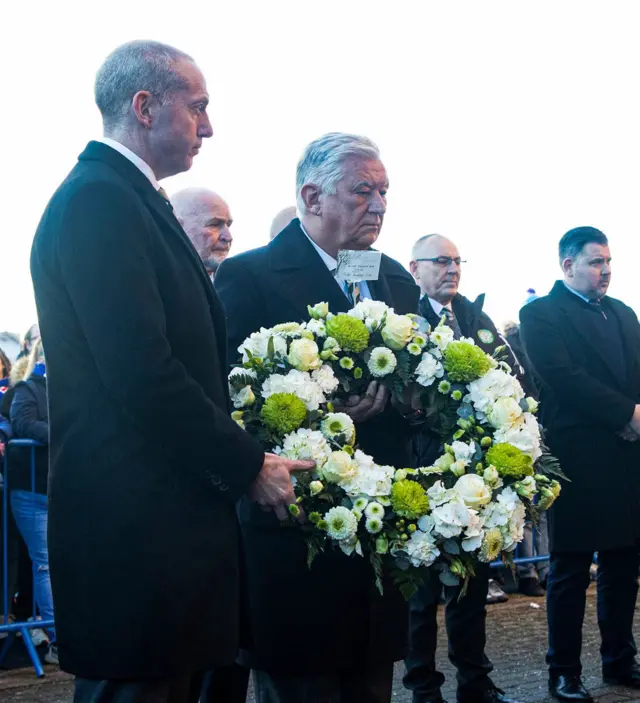 Celtic chief executive Michael Nicholson and chairman Peter Lawwell also paid their respects on behalf of the club