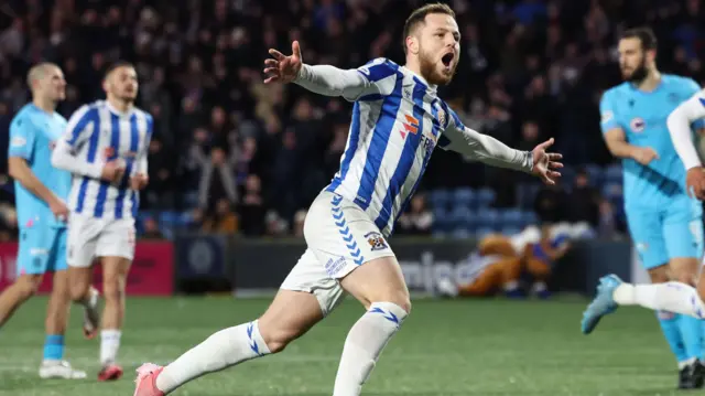 Bruce Anderson celebrates after scoring for Kilmarnock against St Mirren