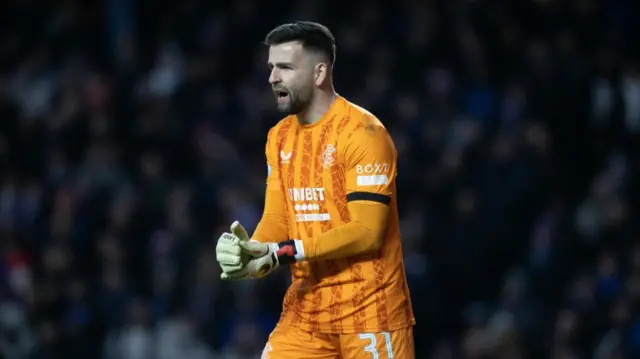 GLASGOW, SCOTLAND - JANUARY 02: Rangers' Liam Kelly during a William Hill Premiership match between Rangers and Celtic at Ibrox Stadium, on January 02, 2025, in Glasgow, Scotland.  (Photo by Alan Harvey / SNS Group)