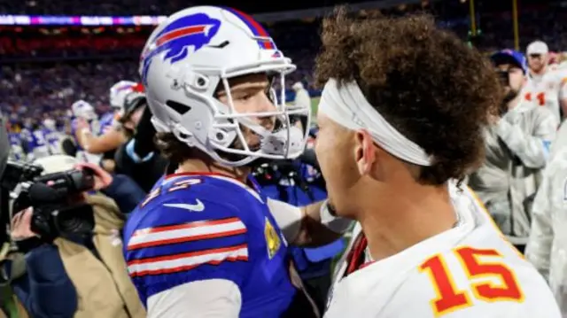 Josh Allen embraces Patrick Mahomes