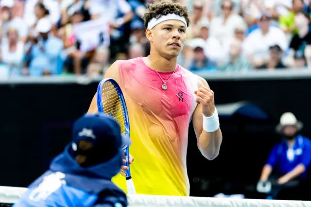 Ben Shelton in action at the Australian Open