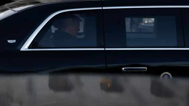 President Donald Trump leaves the U.S. Capitol following his inauguration on January 20, 2025 in Washington, DC. Donald Trump takes office for his second term as the 47th president of the United States