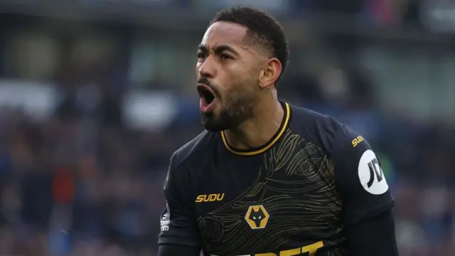 Matheus Cunha of Wolverhampton Wanderers celebrates