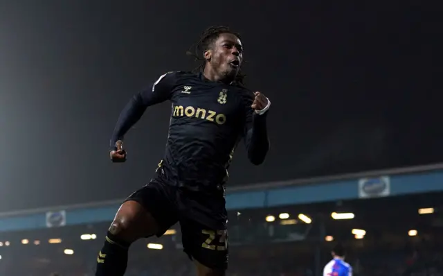 Coventry City's Brandon Thomas-Asante celebrates