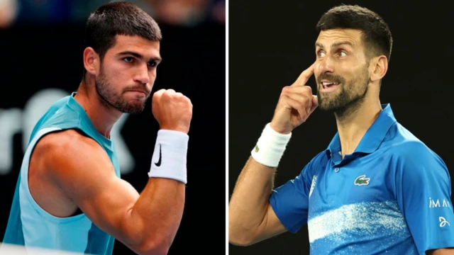 Carlos Alcaraz and Novak Djokovic