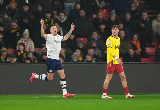 Preston North End's Milutin Osmajic celebrates