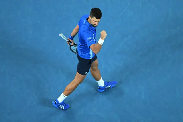 Djokovic celebrates