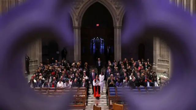 Vice-President JD Vance and Second Lady Usha Vance arrive at Washington National Cathedral