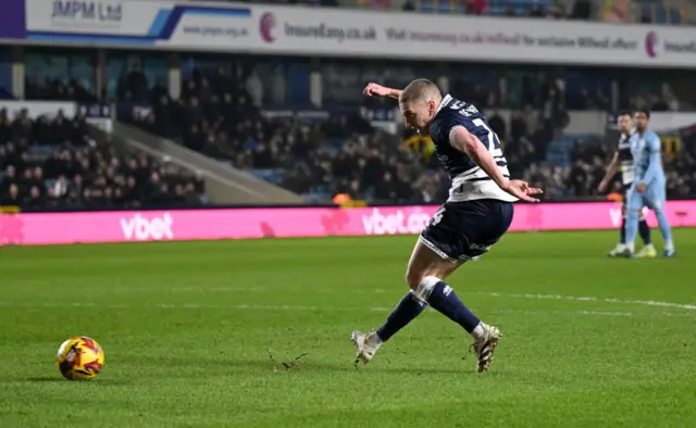 Casper de Norre of Millwall scores his side's second goal