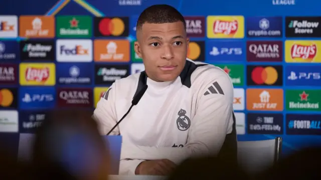 Kylian Mbappe in Real Madrid press conference