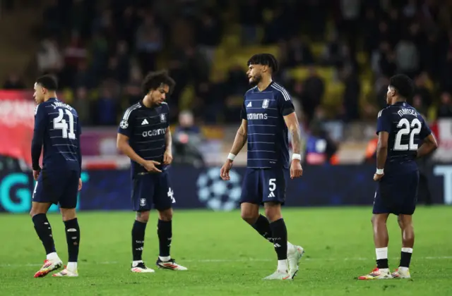 Aston Villa players disappointed in Monaco