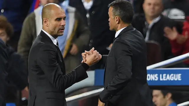 Pep Guardiola and Luis Enrique