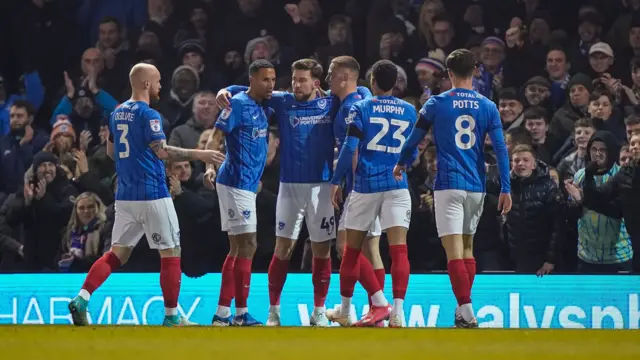 Portsmouth celebrate scoring