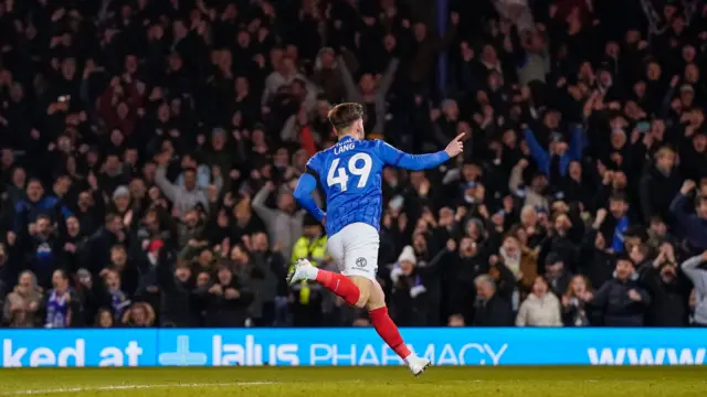 Callum Lang celebrates scoring