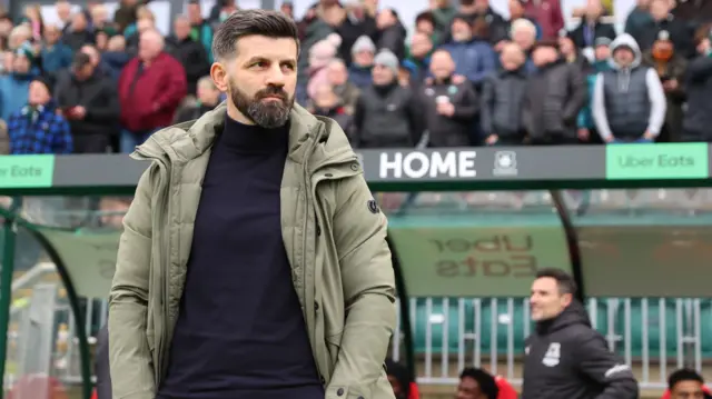 Plymouth boss Miron Muslic during the game against QPR at Home Park