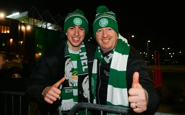 Celtic fans are in good spirits