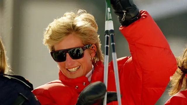 Princess Diana in ski gear