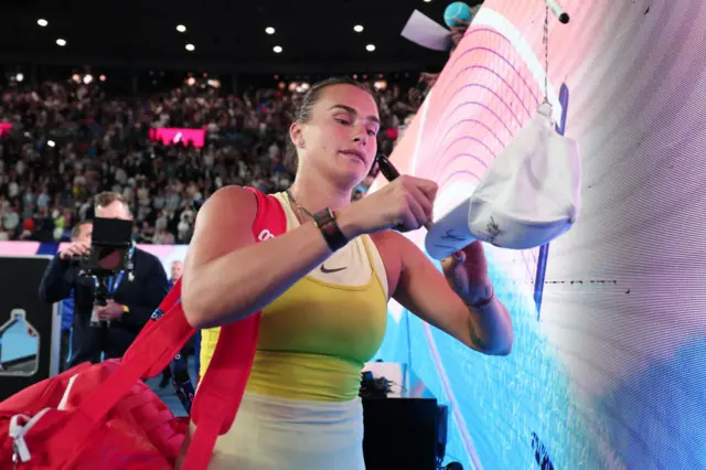 Aryna Sabalenka at the Australian Open.