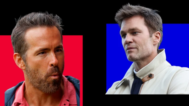 Ryan Reynolds and Tom Brady split pic