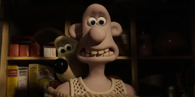 The characters Wallace and Gromit from the film Wallace & Gromit: Vengeance Most Fowl