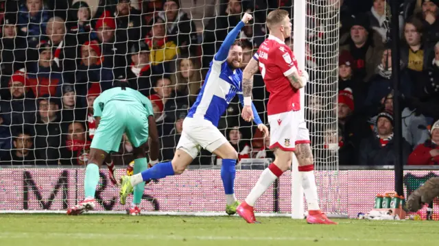 Alfie May celebrates Birmingham's equaliser