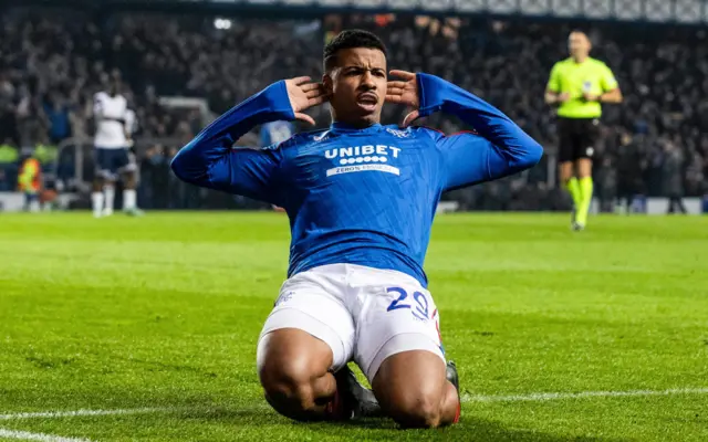 Hamza Igamane celebrates his goal against Tottenham