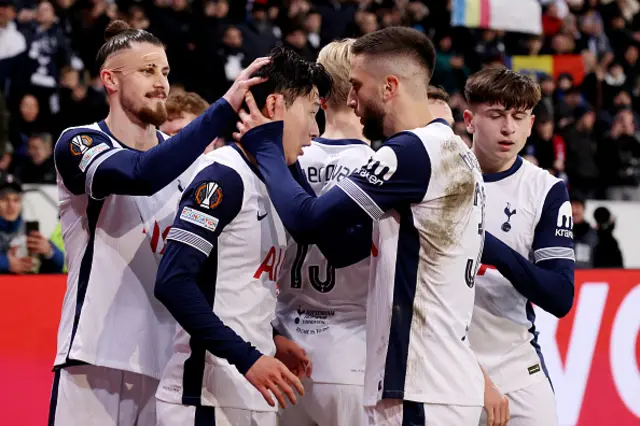 Son Heung-Min of Tottenham Hotspur celebrates