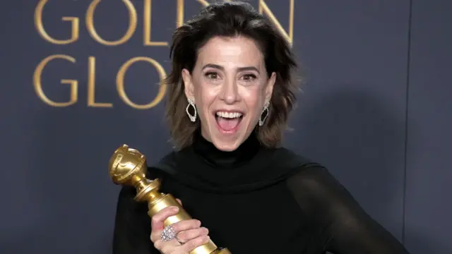 Fernanda Torres, winner of the Best Performance by a Female Actor in a Motion Picture - Drama award for "I'm Still Here," poses in the press room at the 82nd Annual Golden Globe Awards at The Beverly Hilton on January 05, 2025 in Beverly Hills, California