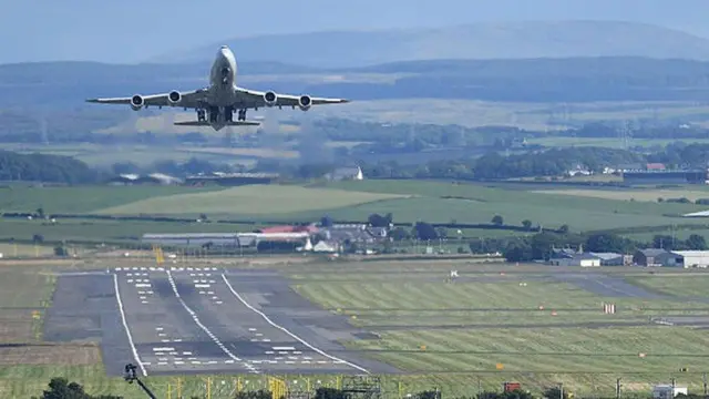 Flight taking off from Prestwick