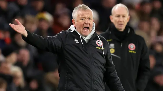 Chris Wilder shouts