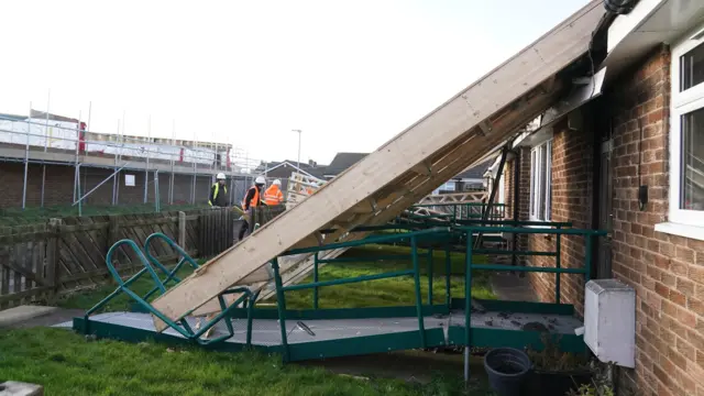 A roof falls into a ramp in Northumberland