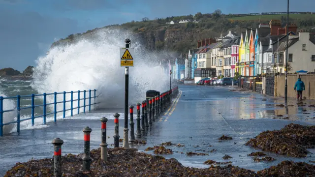 Waves hit Whitehead in Mid And East Antrim