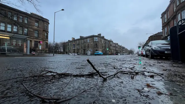 Paisley road west in Glasgow is deserted