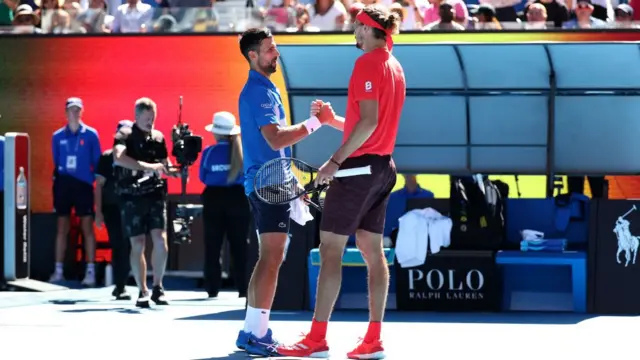 Novak Djokovic and Alexander Zverev