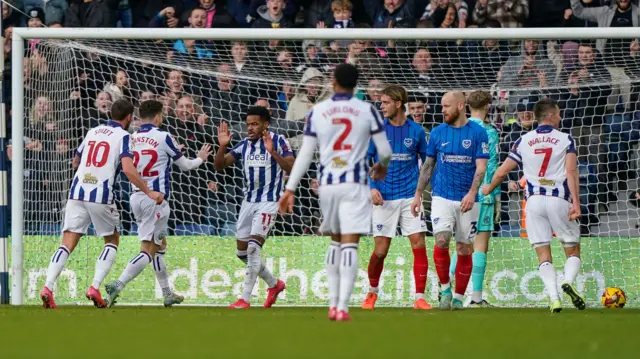 West Brom celebrate goal