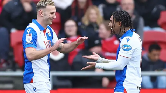 Blackburn celebrate scoring