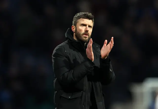 Michael Carrick claps the Middlesbrough support after the 2-1 defeat to Preston