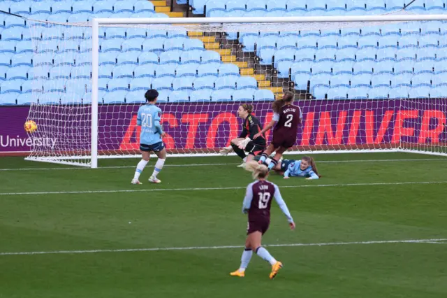 Park lies on the floor after adding a fourth goal for City