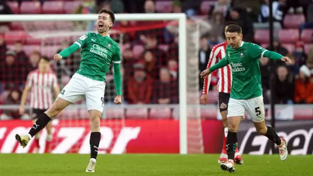 Plymouth celebrate scoring