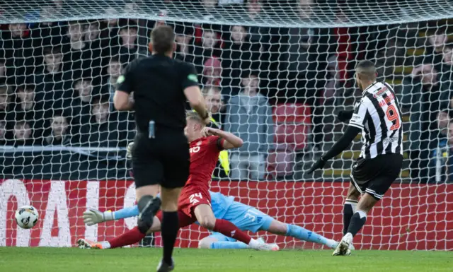 Mikael Mandron scores for St Mirren against Aberdeen