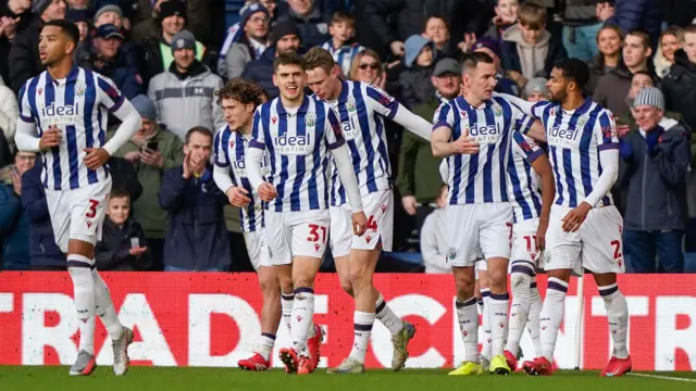 West Brom celebrate goal