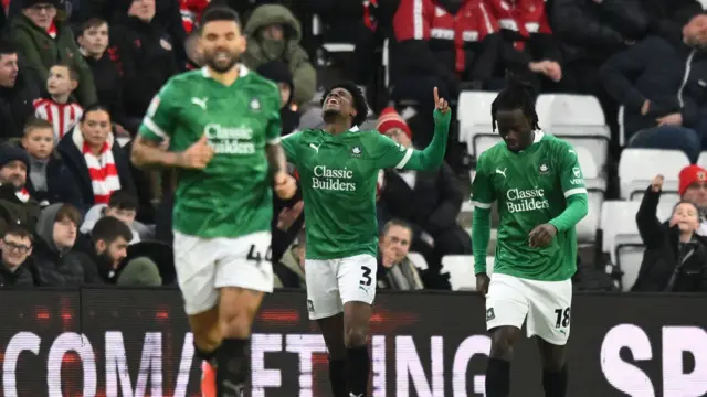 Plymouth celebrate scoring