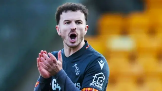 Motherwell scorer Andy Halliday