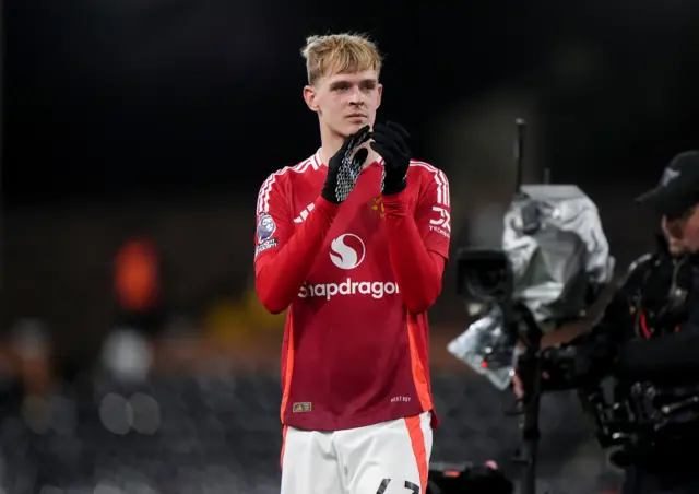 Manchester United's Toby Collyer celebrates.