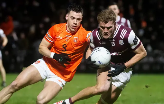 Armagh's Tomás McCormack and Galway's Sam O’Neill