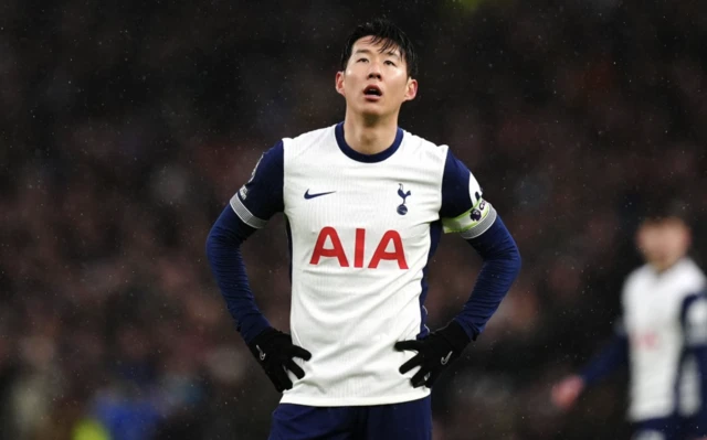 Tottenham Hotspur's Son Heung-Min appears frustrated