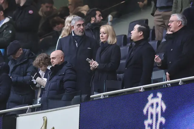 Daniel Levy chairman of Tottenham Hotspur and Aiyawatt Srivaddhanaprabha chairman of Leicester City