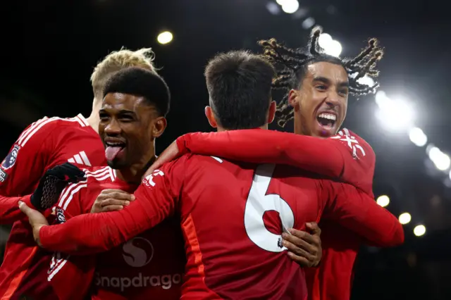 Lisandro Martinez of Manchester United celebrates.