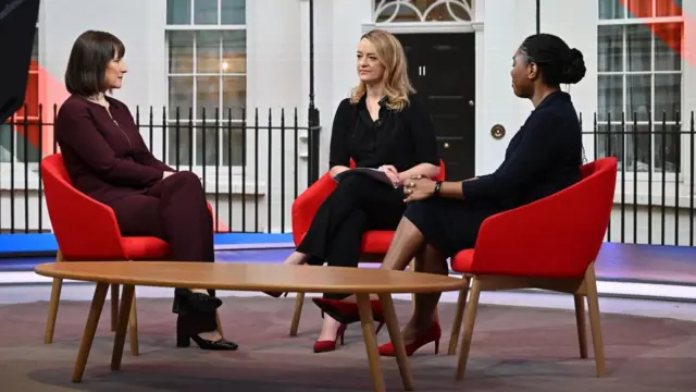 Rachel Reeves, Kemi Badenoch, and Laura Kuenssberg