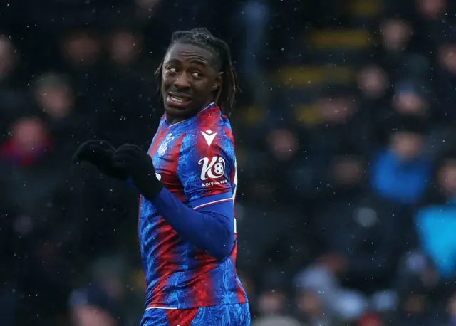 Crystal Palace's Eberechi Eze reacts